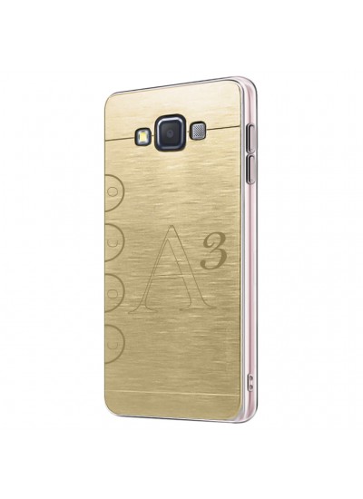 FitCase Samsung Galaxy A3 Metal (A300)TPU Arka Kapak Gold