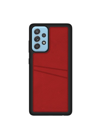 FitCase Samsung Galaxy A32 Kılıf Proda Deri Çift Kartlık Cepli Kapak