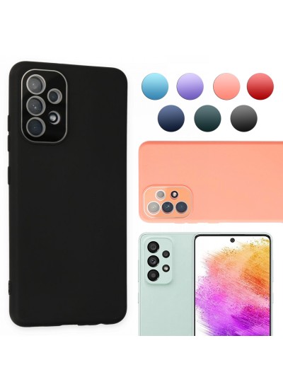 FitCase Samsung Galaxy A73 5G Glass Kamera Korumalı Lansman Silikon Kapak