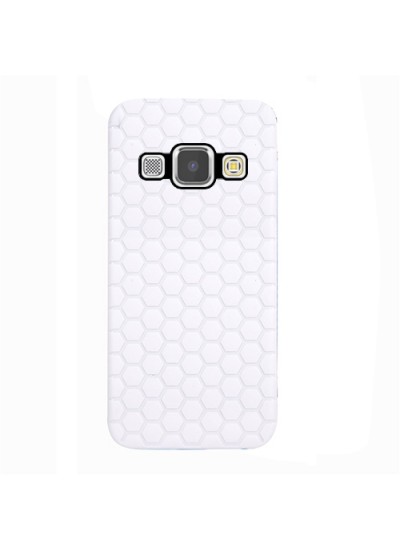 FitCase Samsung Galaxy A8 (A800) TPU Beehive Serisi Arka Kapak Beyaz