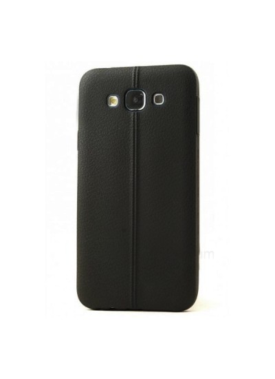 FitCase Samsung Galaxy E7 (E700) Ultra İnce Dikişli TPU Arka Kapak Siyah