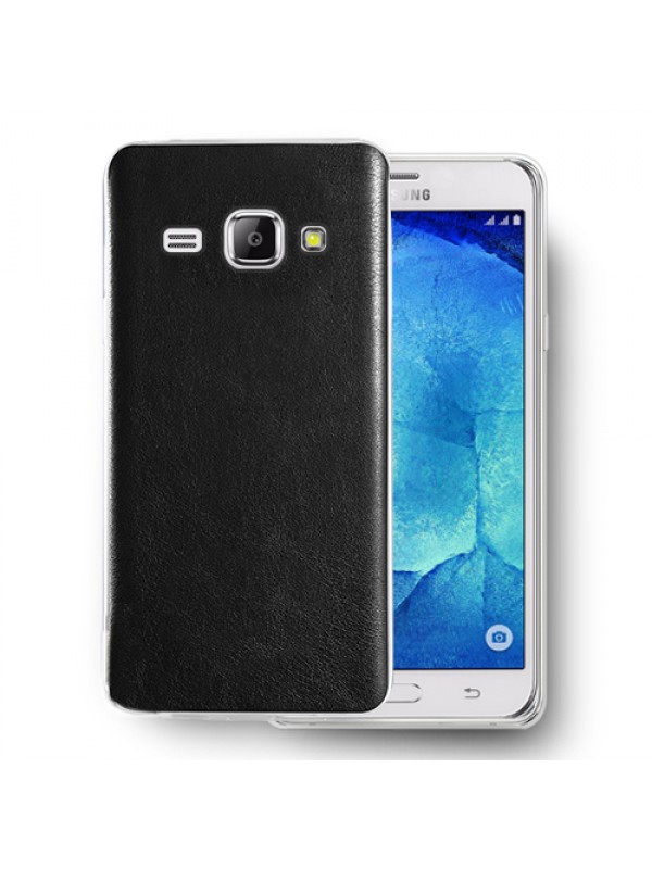 FitCase Samsung Galaxy J1 (J100) Kılıf Deri Dokulu Arka Kapak Siyah…