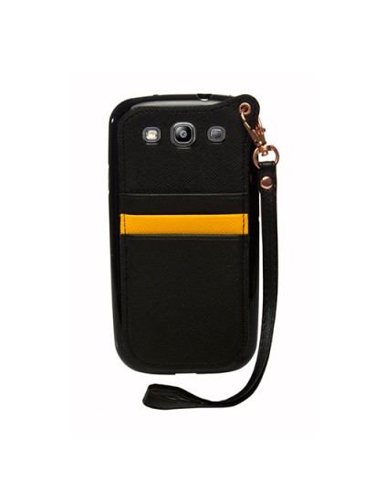 FitCase Samsung Galaxy S3 (I9300) BADI Kartlıklı Arka Kapak Siyah