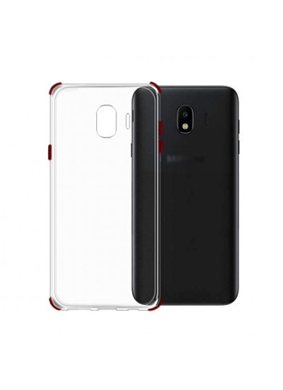 FitCase Samsung J2 Core Anti Shock Darbe Koruyucu Silikon Arka Kapak Kırmızı