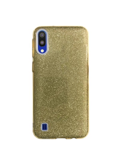 FitCase Samsung M10 (M105) 3in1 Simli Silikon Arka Kapak Gold