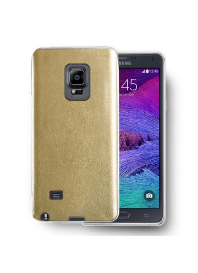 FitCase Samsung Note EDGE (N915) Kılıf Deri Dokulu Arka Kılıf Gold