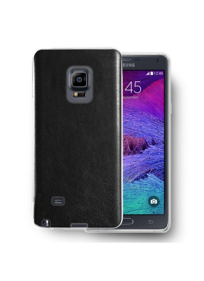 FitCase Samsung Note EDGE (N915) Kılıf Deri Dokulu Arka Kılıf Siyah