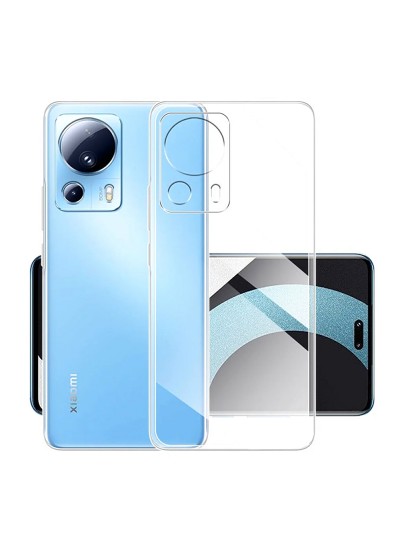 Xiaomi 13 Lite Kılıf Kamera Korumalı Silikon Şeffaf Arka Kapak