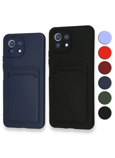 FitCase Xiaomi Mi 11 Lite Cardy Soft Kartlık Cepli Silikon Kapak