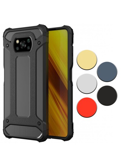 FitCase Xiaomi Poco X3 NFC Zırh Tank Tam Koruma Arka Kapak