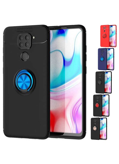 FitCase Xiaomi Redmi Note 9 Kılıf Auto Focus Ring Arka Kapak