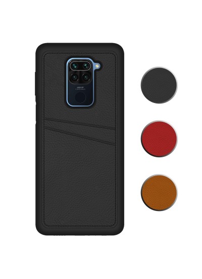 FitCase Xiaomi Redmi Note 9 Kılıf Proda Deri Çift Kartlık Cepli Kapak