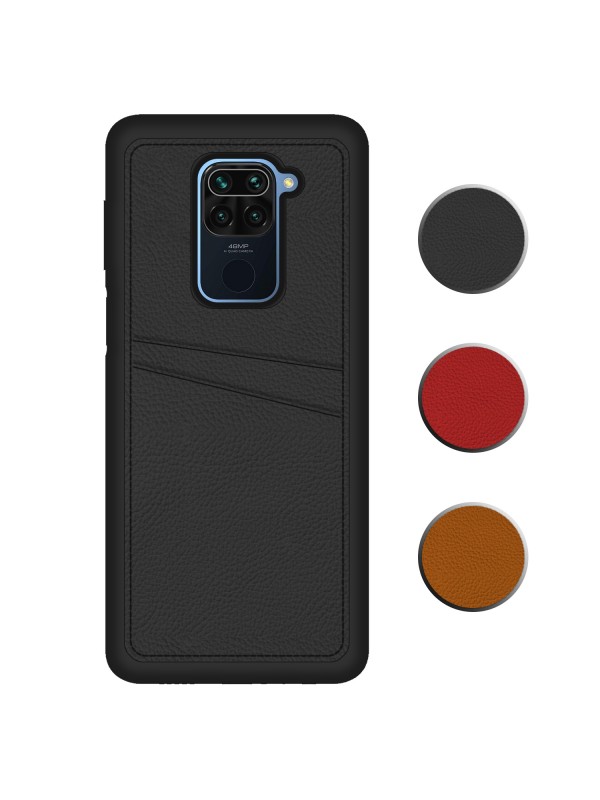 FitCase Xiaomi Redmi Note 9 Kılıf Proda Deri Çift Kartlık Cepli Ka…