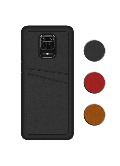 FitCase Xiaomi Redmi Note 9S / 9 Pro Kılıf Proda Deri Çift Kartlık Cepli Kapak