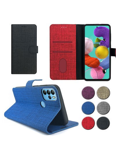 General Mobile GM 21 Pro Kılıf FitCase Fabric Kapaklı Cüzdanlı