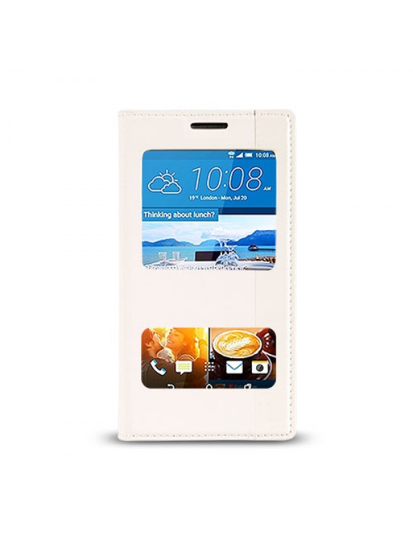 HTC Desire 728 Gizli Mıknatıslı Pencereli Magnum Kılıf Beyaz…