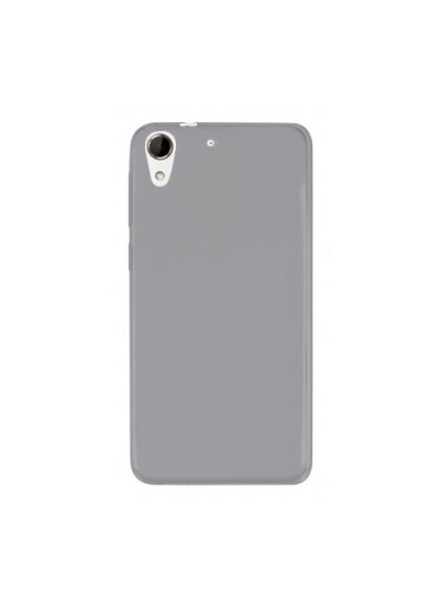HTC Desire 728 Kılıf Soft Silikon Şeffaf-Siyah Arka Kapak