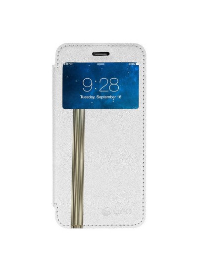 HTC Desire 816 Yan Kapaklı Standlı UFO Kılıf Beyaz