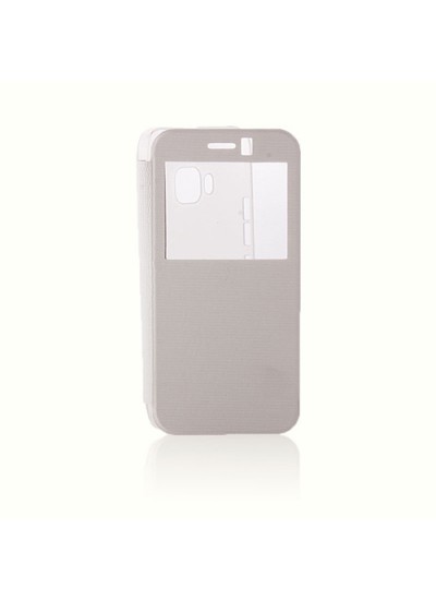 HTC One M9 Yan Kapaklı TPU Kılıf Beyaz