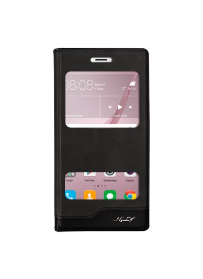 Huawei Nova Gizli Mıknatıslı Pencereli Magnum Kılıf Siyah