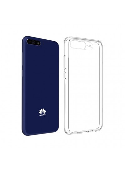 Huawei Y6 2018 Kılıf Köşe Korumalı Şeffaf Silikon Kapak