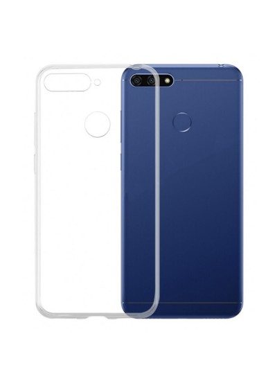 Huawei Y6 2018 Kılıf Soft Silikon Şeffaf Arka Kapak
