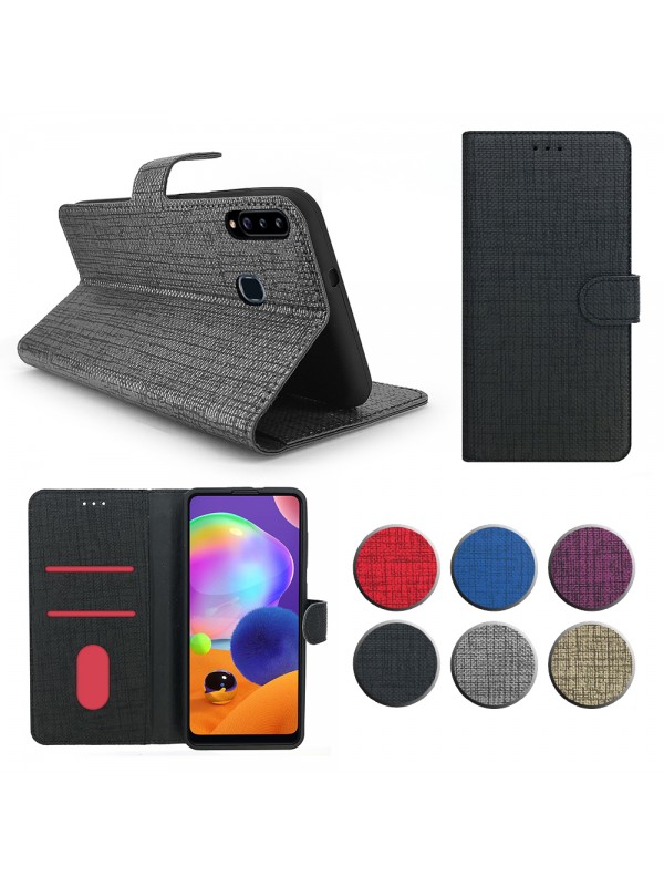 Huawei Y9 Prime 2019 Kılıf FitCase Fabric Kapaklı Cüzdanlı…