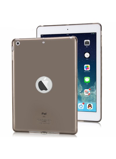 iPad Air Kılıf Şeffaf-Siyah Silikon Arka Kapak
