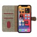 iPhone 11 Kılıf FitCase Fabric Kapaklı Cüzdanlı