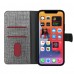 iPhone 11 Kılıf FitCase Fabric Kapaklı Cüzdanlı