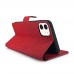 iPhone 11 Kılıf FitCase Fabric Kapaklı Cüzdanlı