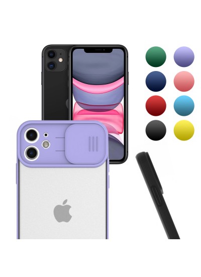 iPhone 11 Kılıf Kamera Koruma Kapaklı Platin Matte Silikon Arka Kapak