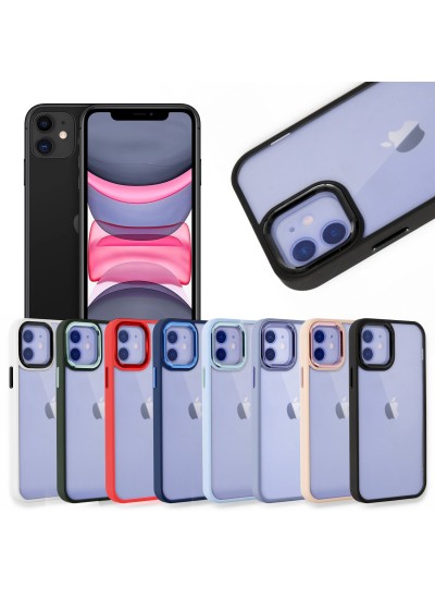 iPhone 11 Kılıf Luna Lens Kamera Çerçeveli Silikon Kapak
