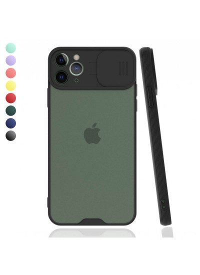 iPhone 11 Pro Kılıf Kamera Koruma Kapaklı Platin Matte Silikon Arka Kapak