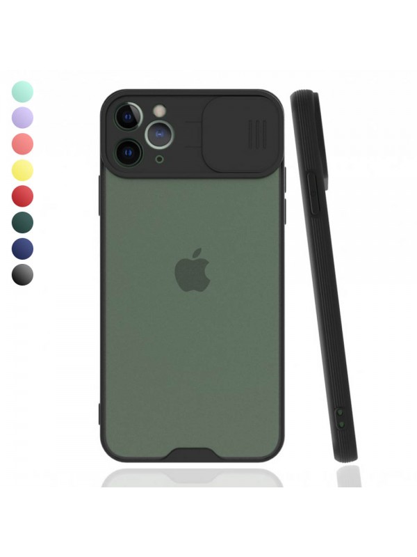 iPhone 11 Pro Kılıf Kamera Koruma Kapaklı Platin Matte Silikon Arka Kap…