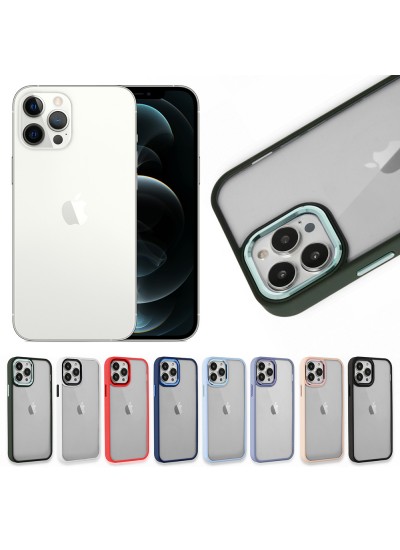iPhone 12 Pro Max Kılıf Luna Lens Kamera Çerçeveli Silikon Kapak