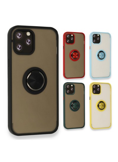 iPhone 12 Pro Max Kılıf Montrea Ring Yüzük Stantlı Kapak