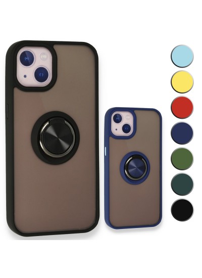 iPhone 13 Kılıf Montrea Ring Yüzük Stantlı Kapak
