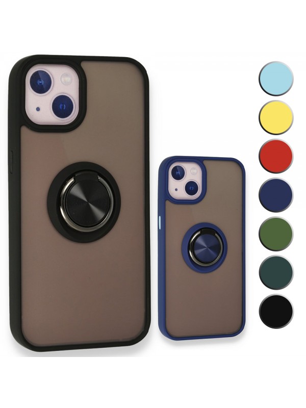 iPhone 13 Kılıf Montrea Ring Yüzük Stantlı Kapak…