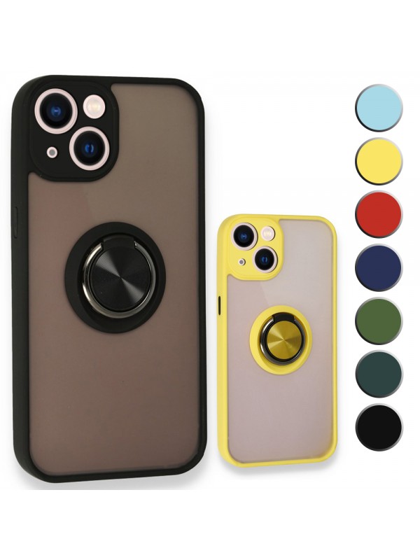 iPhone 13 Mini Kılıf Montrea Ring Yüzük Stantlı Kapak…
