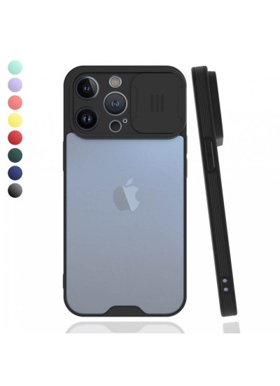 iPhone 13 Pro Max Kılıf Kamera Koruma Kapaklı Platin Matte Silikon Arka Kapak