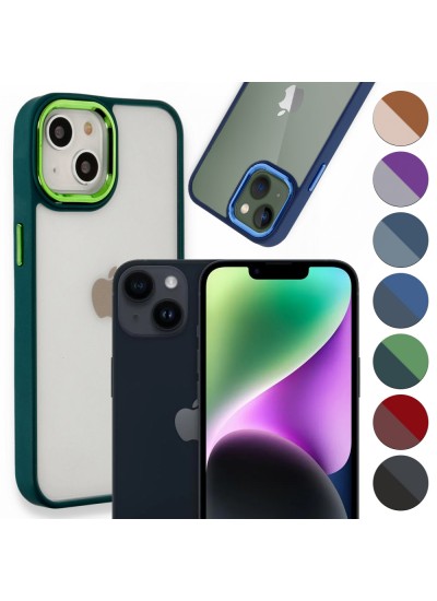 iPhone 14 Kılıf Luna Lens Kamera Çerçeveli Silikon Kapak