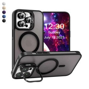 iPhone 14 Pro Kılıf Armor Seri Magsafe Uyumlu Stand Özellikli Kamera Lensli Kapak