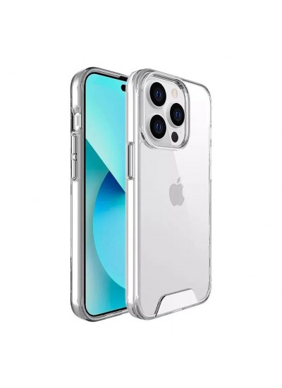 iPhone 14 Pro Kılıf Space Seri Lux Silikon Şeffaf Kapak