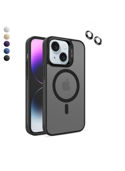 iPhone 15 Kılıf Armor Seri Magsafe Uyumlu Stand Özellikli Kamera Lensli Kapak