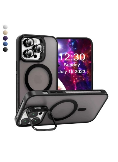 iPhone 15 Pro Kılıf Armor Seri Magsafe Uyumlu Stand Özellikli Kamera Lensli Kapak