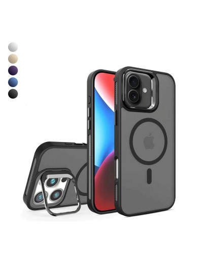 iPhone 16 Kılıf Armor Seri Magsafe Uyumlu Stand Özellikli Kamera Lensli Kapak