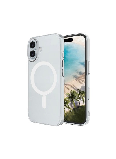 iPhone 16 Kılıf Combo Seri Magsafe Özellikli Sararmaz Sert Şeffaf Kapak