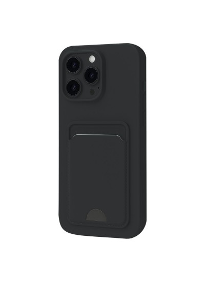 iPhone 16 Pro Cardy Soft Kartlık Cepli Silikon Kapak