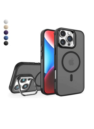 iPhone 16 Pro Kılıf Armor Seri Magsafe Uyumlu Stand Özellikli Kamera Lensli Kapak